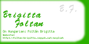brigitta foltan business card