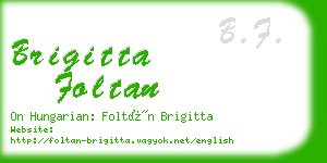 brigitta foltan business card